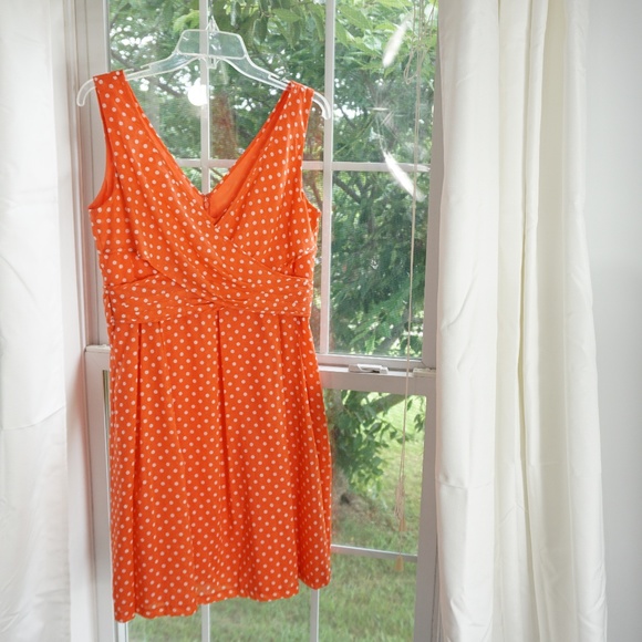 Nine West Dresses & Skirts - Nine West Sundress Orange Polka Dot Size 10